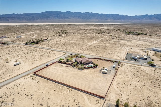 aerial view with a mountain view