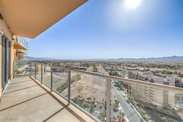 balcony with a mountain view