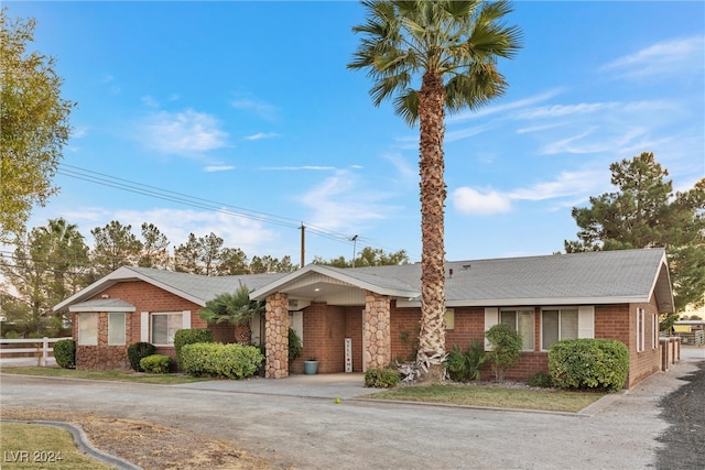 view of ranch-style home