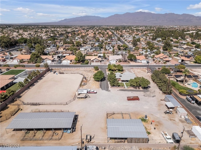 bird's eye view featuring a mountain view