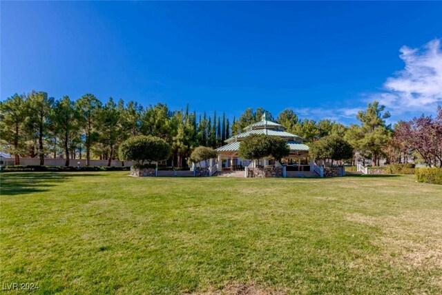 view of yard featuring a gazebo