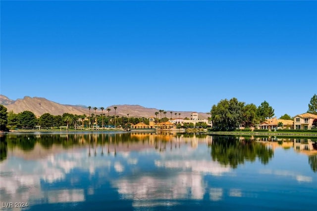 property view of water featuring a mountain view