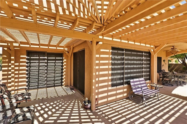 view of patio / terrace with a pergola