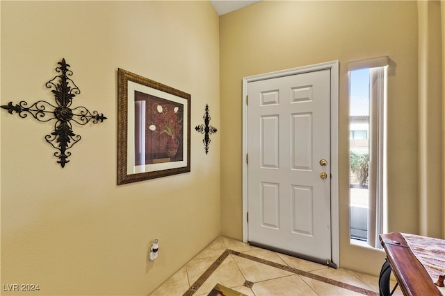 view of tiled entryway