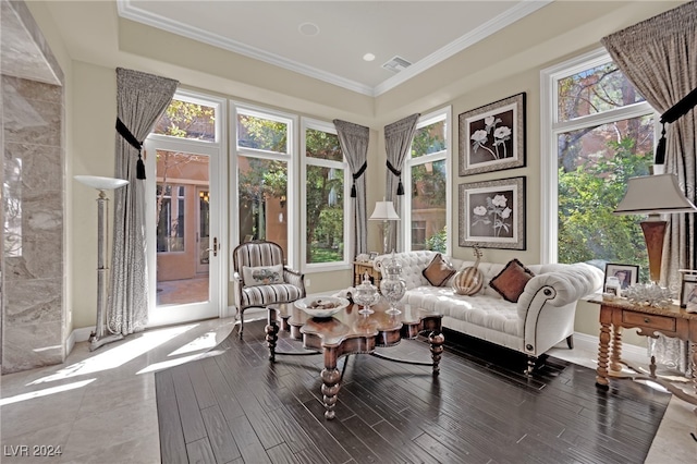 sunroom with plenty of natural light