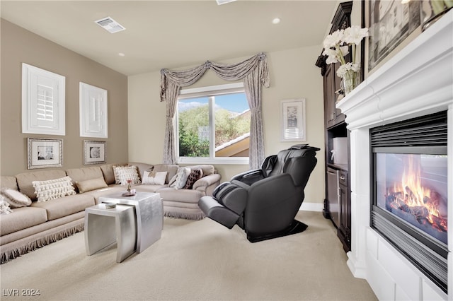 view of carpeted living room