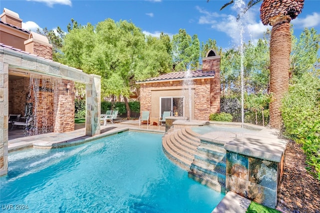 view of pool with a patio area