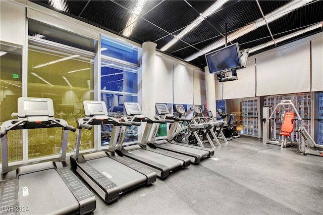 view of exercise room