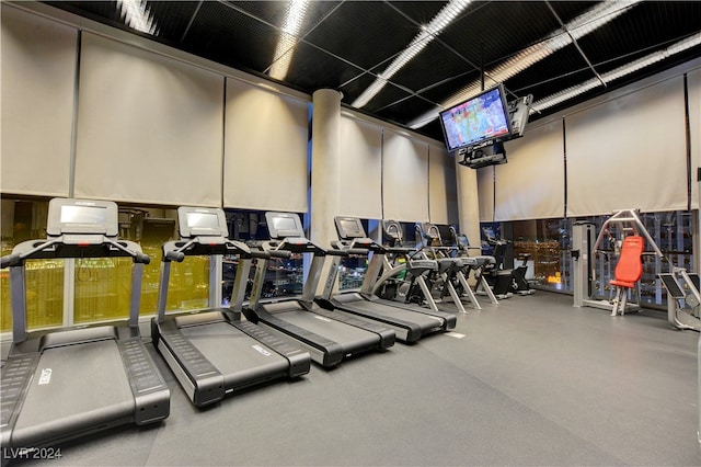 view of workout area