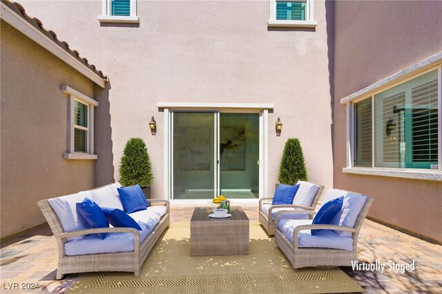 view of patio with outdoor lounge area