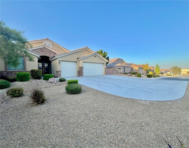 view of front of home featuring a garage