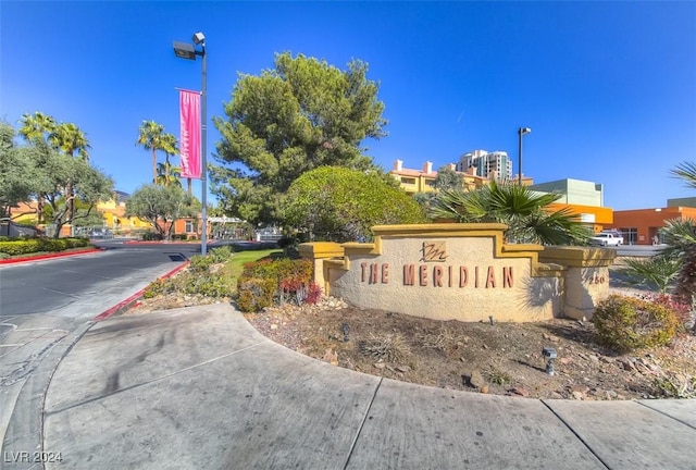 view of community sign