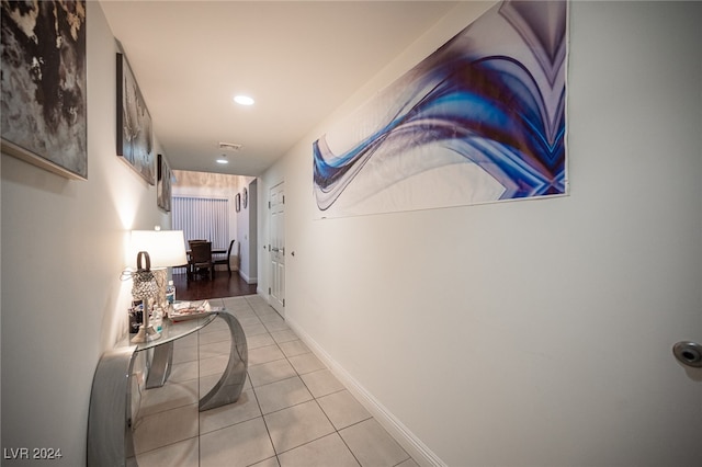 hallway featuring light hardwood / wood-style floors