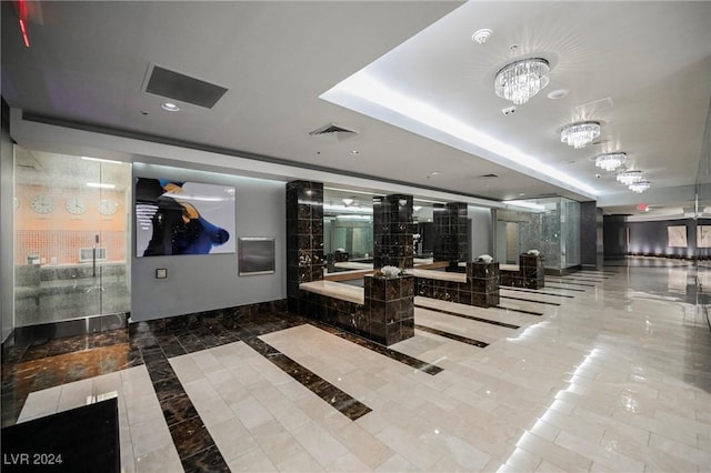 common area featuring recessed lighting