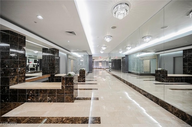 common area featuring recessed lighting