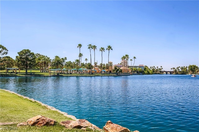 view of water feature