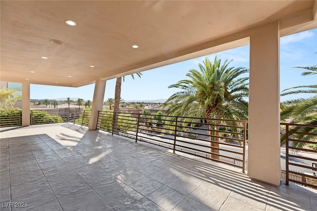 view of patio / terrace with a balcony