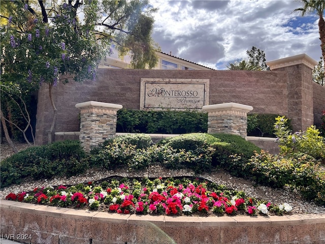 view of community sign