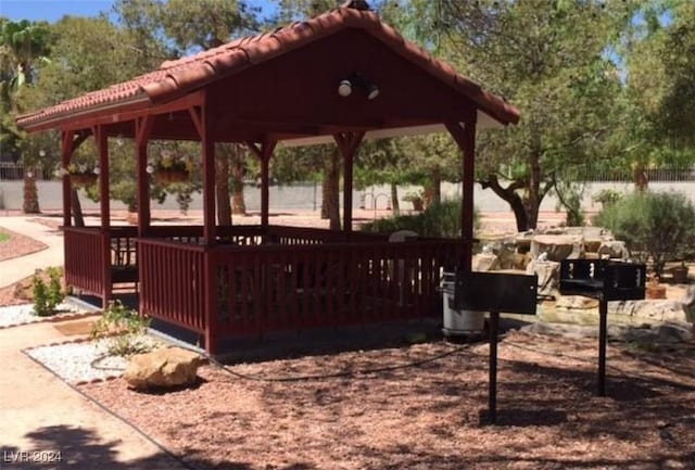 view of home's community with a gazebo