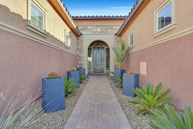 view of doorway to property