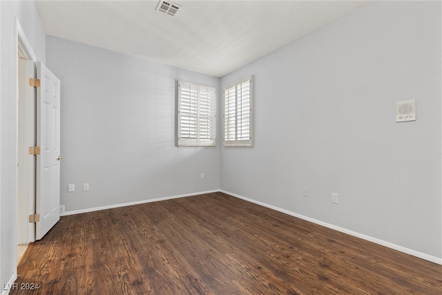 interior space with dark hardwood / wood-style flooring