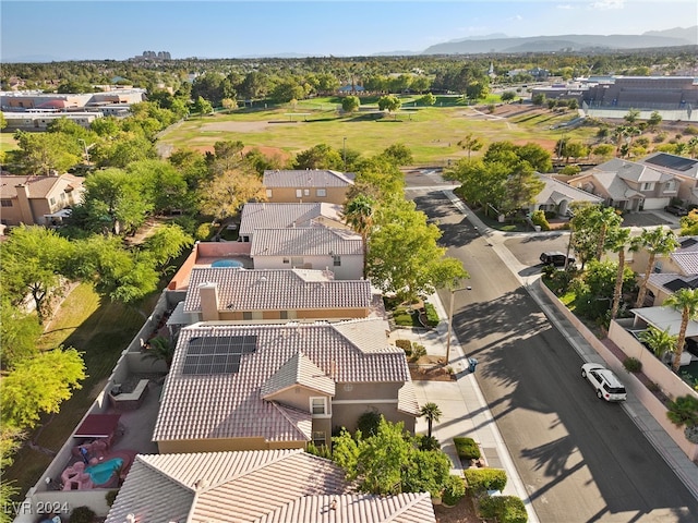 bird's eye view featuring a mountain view