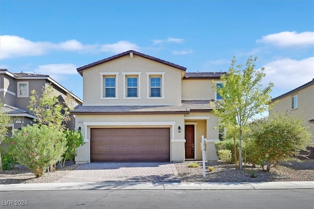 view of front of home featuring a garage