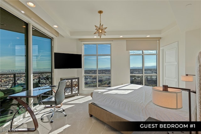 bedroom with carpet