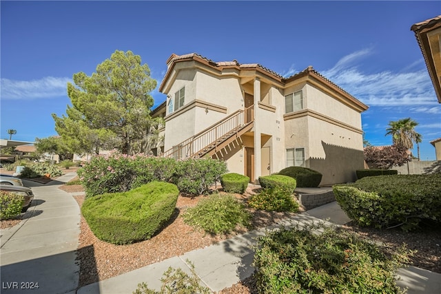 view of property with a garage