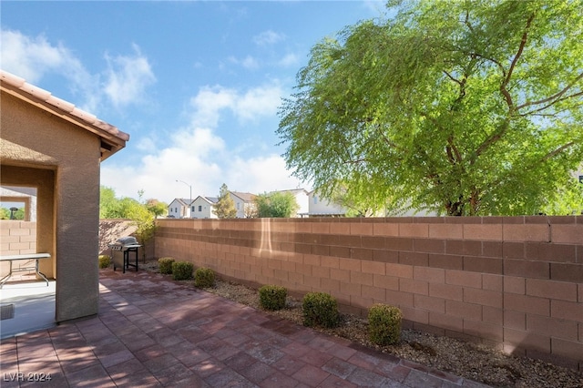 view of patio featuring grilling area