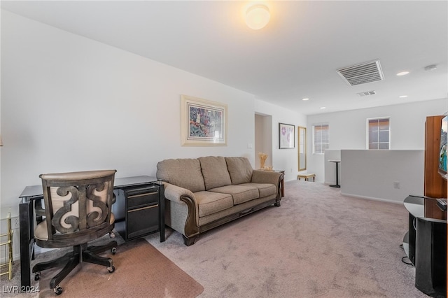 view of carpeted living room