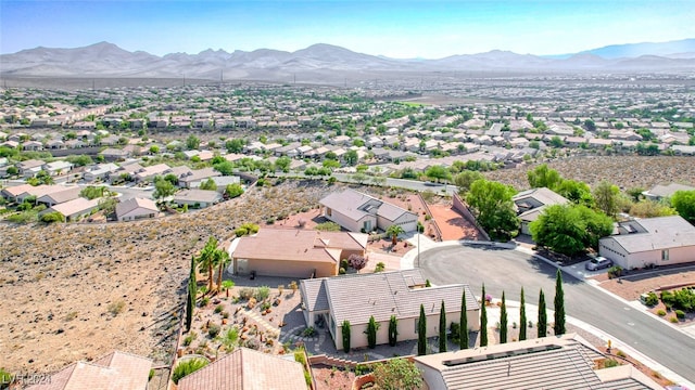 aerial view featuring a mountain view