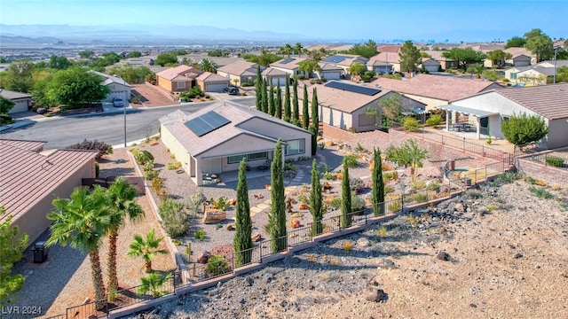 bird's eye view with a mountain view