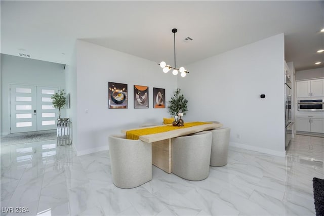 510 Duvet Ct, Henderson, NV 89012 - dining space with baseboards, marble finish floor, and breakfast area