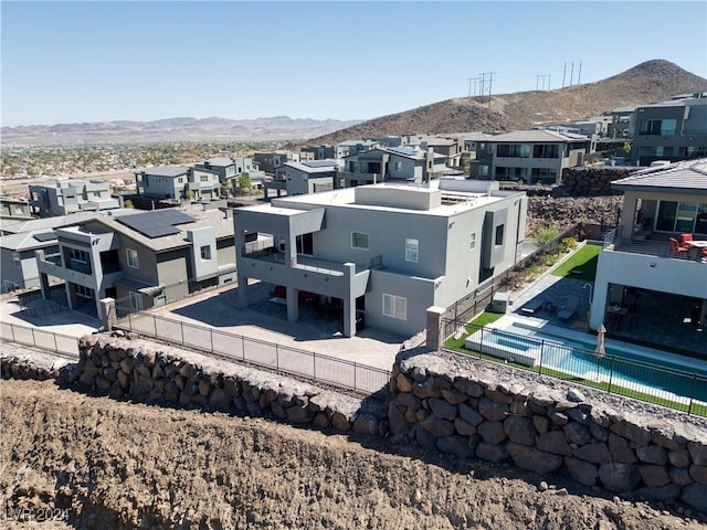 aerial view featuring a mountain view