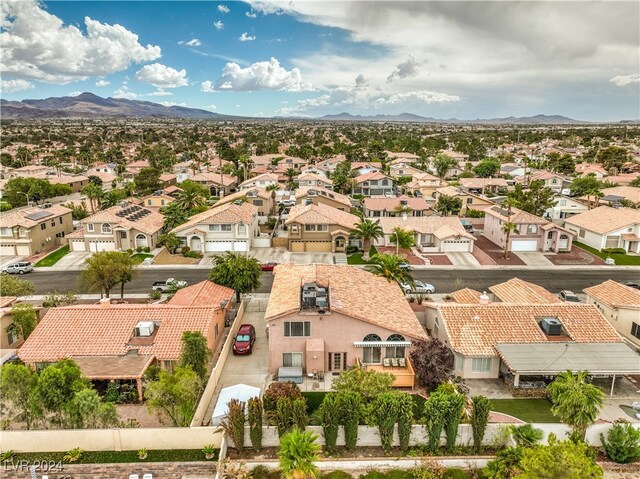 aerial view featuring a mountain view