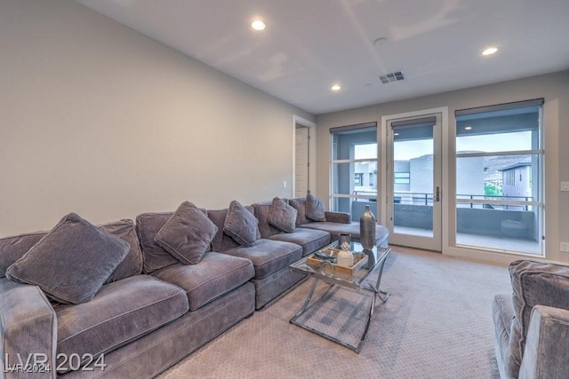 view of carpeted living room