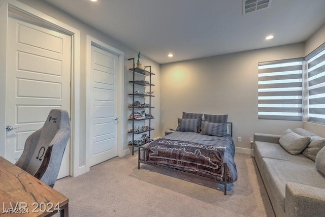 view of carpeted bedroom