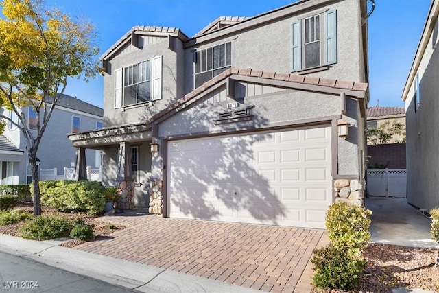 front facade featuring a garage