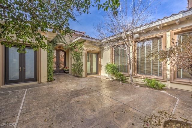 view of patio / terrace featuring french doors