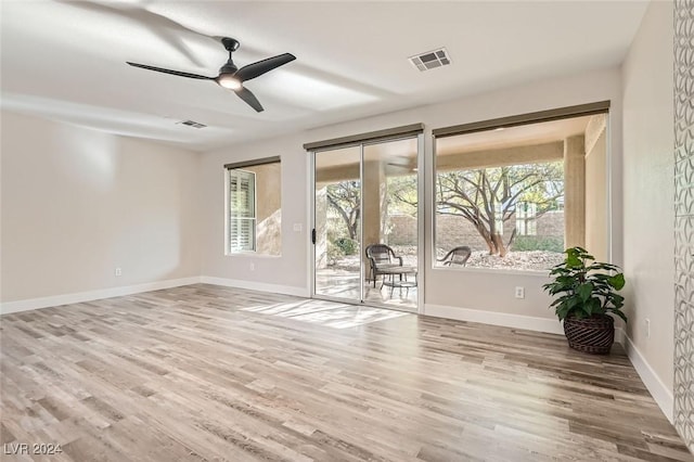 10315 Premia Pl, Las Vegas, NV 89135 - spare room featuring light wood-style floors and a ceiling fan