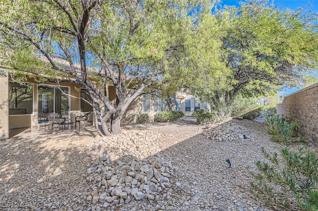 view of yard with a patio area