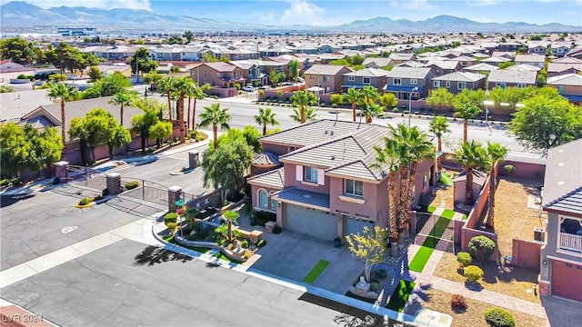 127 Birch Ridge Ave, Las Vegas, NV 89183 - aerial view of residential area featuring a mountain backdrop