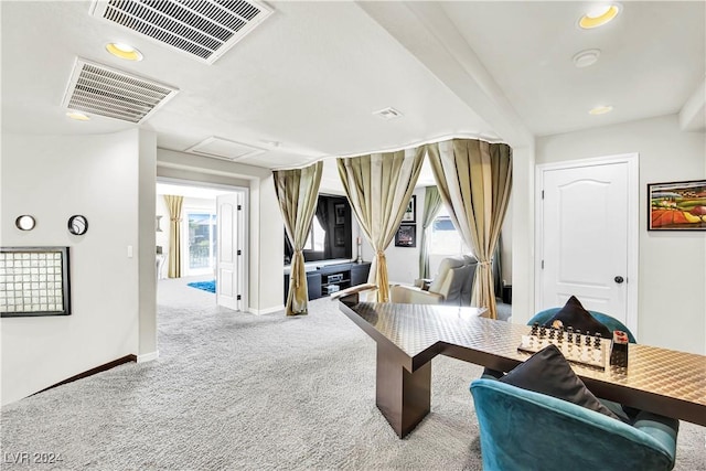 127 Birch Ridge Ave, Las Vegas, NV 89183 - office featuring carpet, plenty of natural light, attic access, and recessed lighting