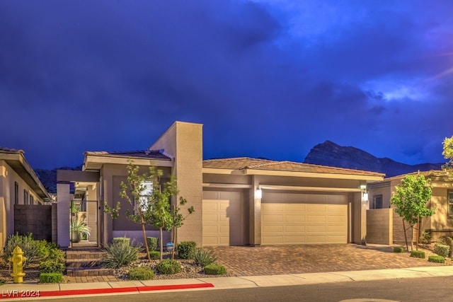 view of front facade with a garage