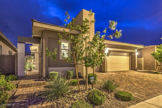 view of front of house featuring a garage