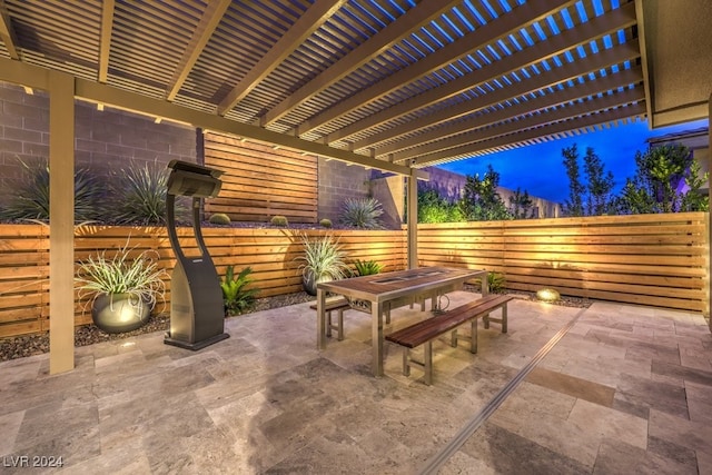 view of patio with a pergola