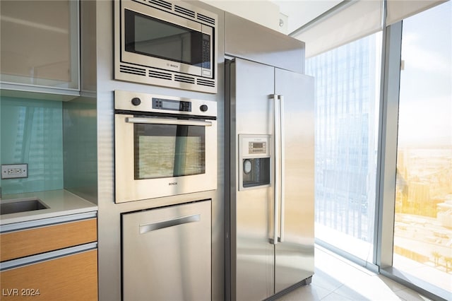 kitchen with stainless steel appliances