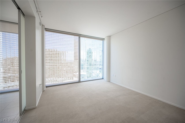 empty room featuring light carpet