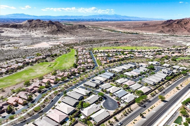 bird's eye view featuring a mountain view